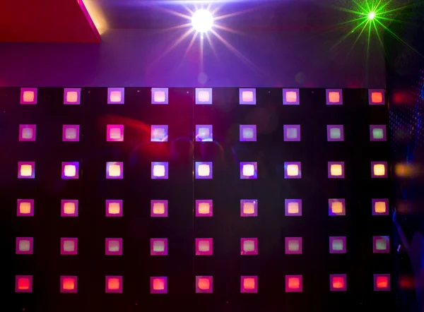 Disco med färgglada lampor — Stockfoto