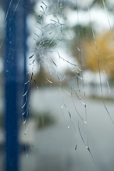 Gebarsten glas — Stockfoto