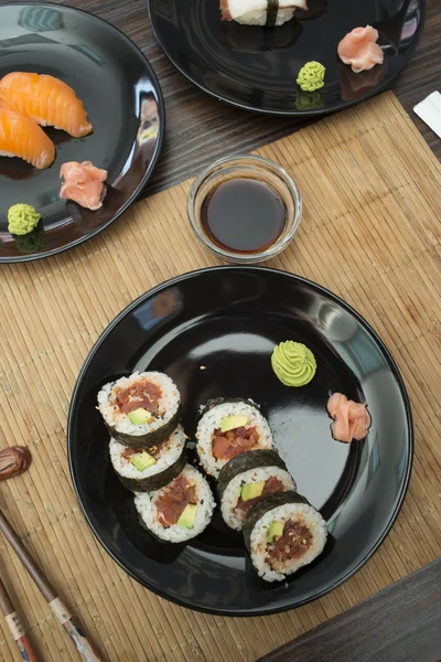 Sushi in sushi bar — Stock Photo, Image