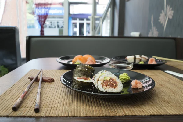 Sushi in sushi bar — Stock Photo, Image