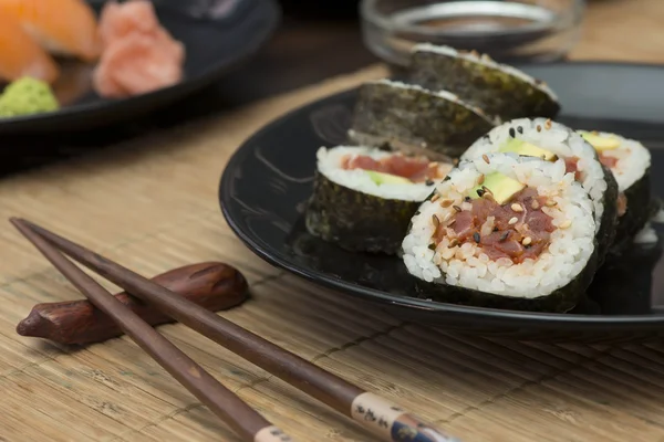 Sushi in sushi bar — Stock Photo, Image