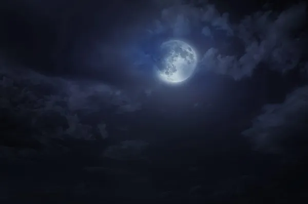 Night starry sky and moon — Stock Photo, Image