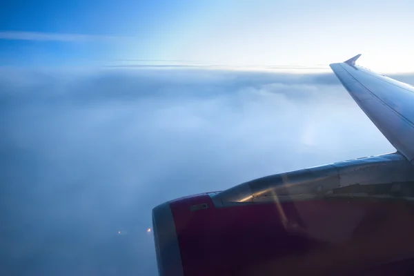 Vue de la nuit hors de l'avion — Photo