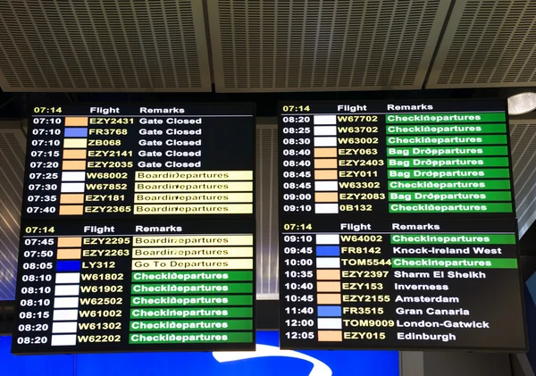 Information board at airport