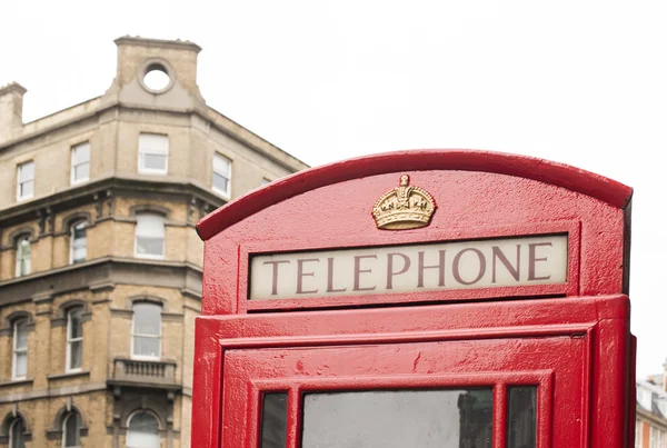 Cabine de telefone vermelho em Londres . — Fotografia de Stock