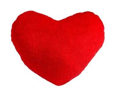 peluş kırmızı kalp