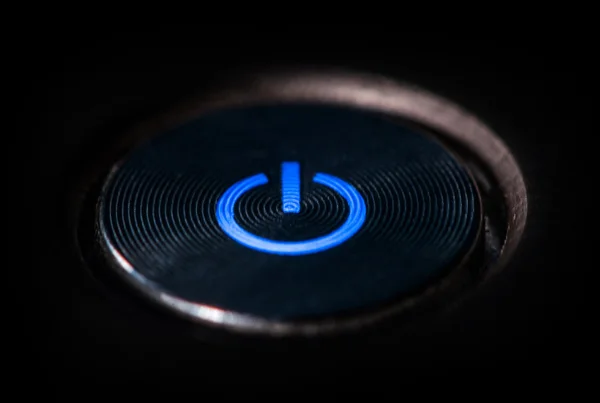 Start button with light — Stock Photo, Image