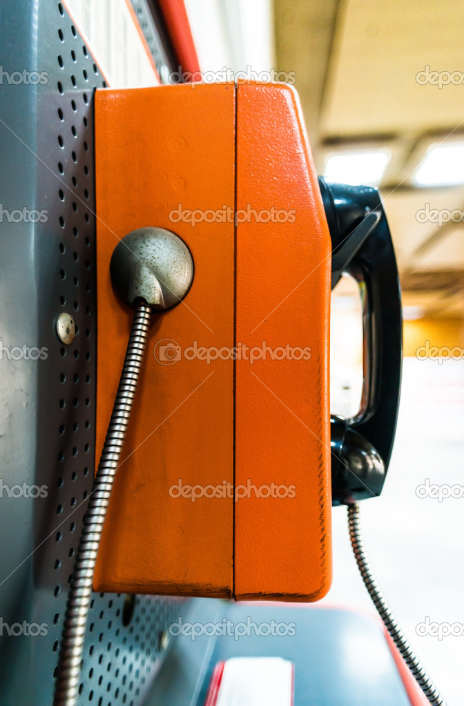 Close up pay phone