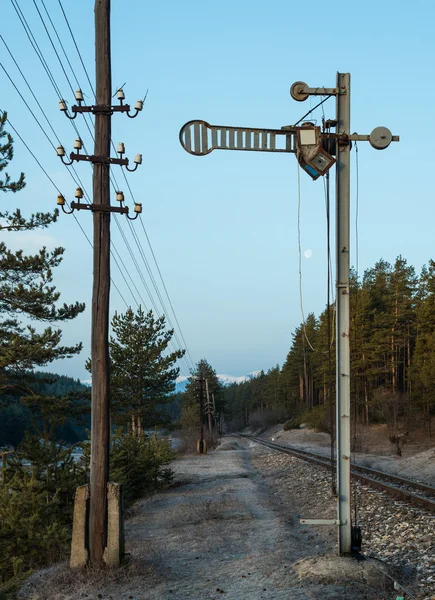 Trein semafoor — Stockfoto