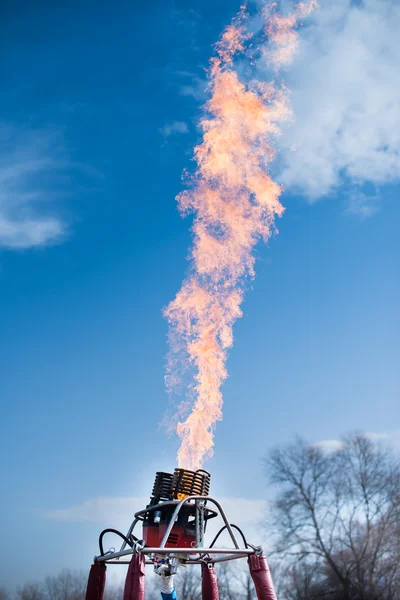 Feu du vol en montgolfière — Photo