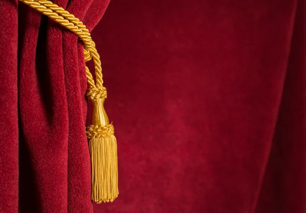 Red theatre curtain — Stock Photo, Image