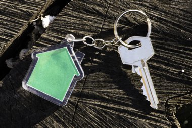 Keychain in a shape of house clipart