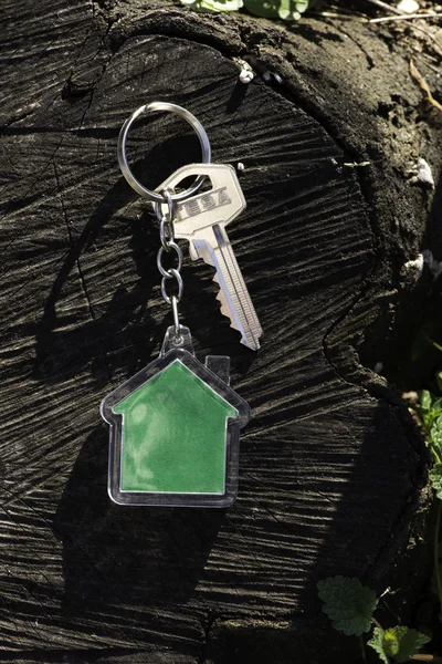 Keychain in a shape of house — Stock Photo, Image