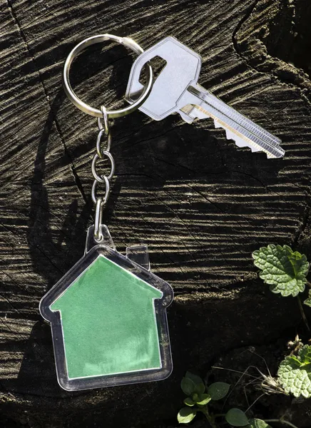 Keychain in a shape of house — Stock Photo, Image