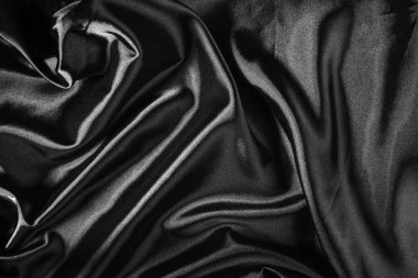 parlak siyah saten kumaş