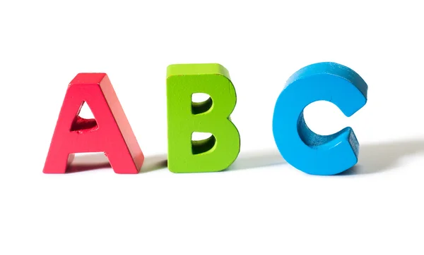 Lettere A B C in legno . — Foto Stock