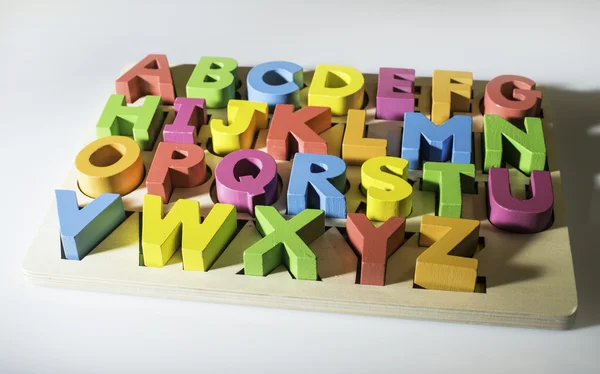 Alphabet latin lettres multicolores — Photo