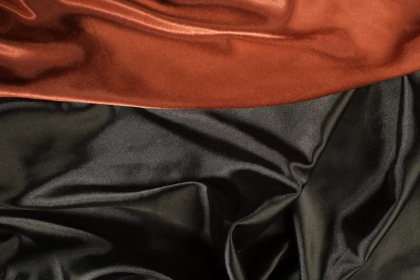 Блискуча чорно-червона атласна тканина — стокове фото