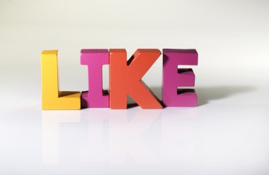 çok renkli kelime gibi ağaçtan.