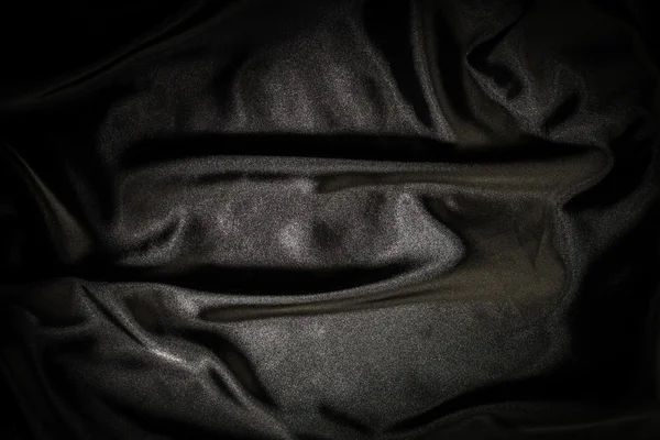 Parlak siyah saten kumaş — Stok fotoğraf