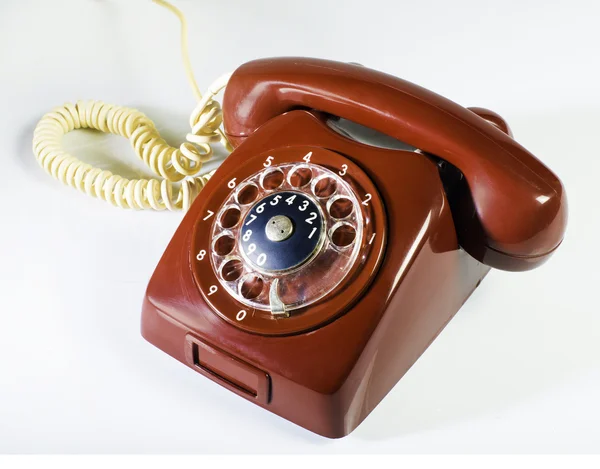 Vintage kırmızı telefon — Stok fotoğraf