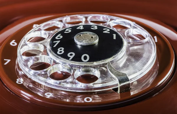 Vintage kırmızı telefon basamak — Stok fotoğraf