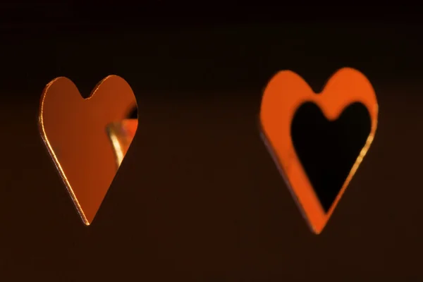 Kerzen und Herzformen — Stockfoto