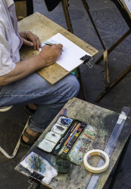 Floransa'da sokak Boyacısı