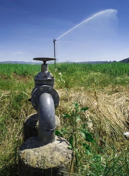 Sistemas de irrigação agrícola — Fotografia de Stock