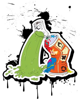 graffiti sprey belches