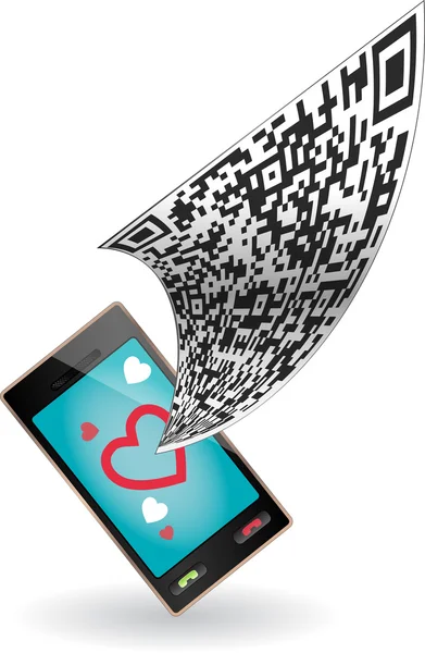 QR code and Smartphone — Stock Photo, Image