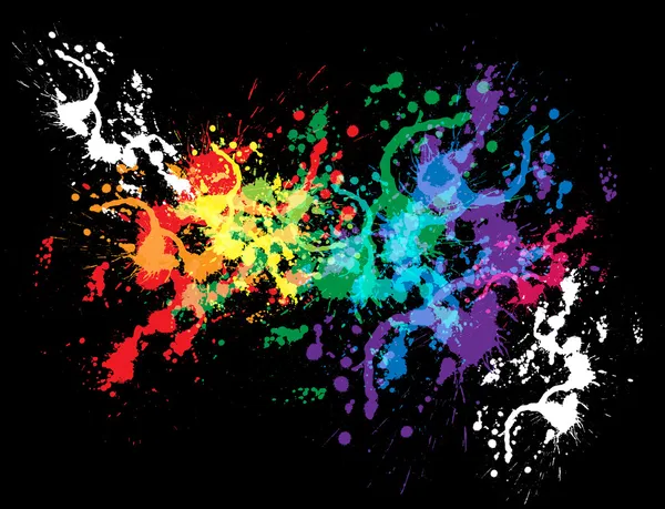 Encre lumineuse colorée splat — Photo