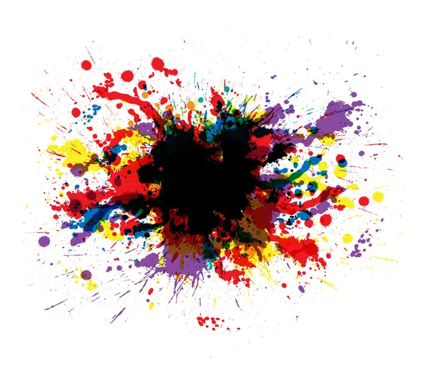 Color paint splashes — Stock Photo, Image