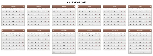 Calendario 2013 — Foto de Stock