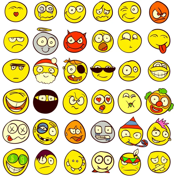 36 smiley — Stok fotoğraf