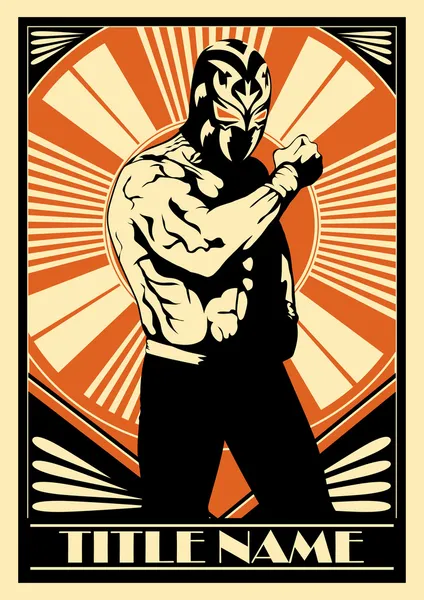 Luchador mexicano — Vector de stock