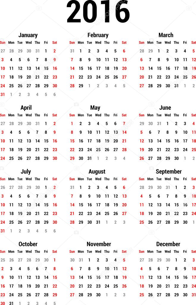 Calendar 16 Stockvektoren Lizenzfreie Illustrationen Depositphotos