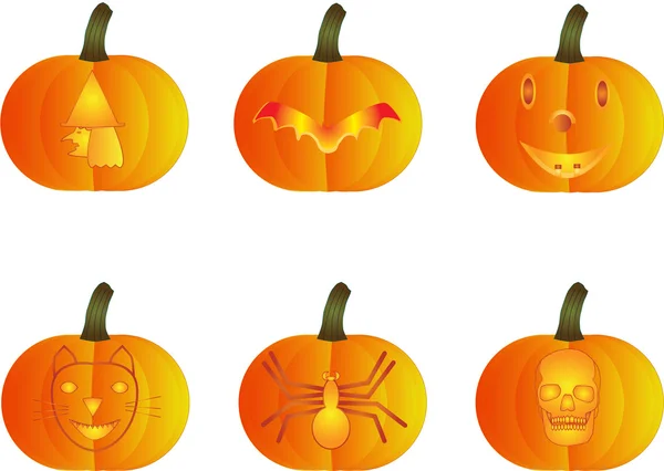 Halloween Pumpkins — Stock Vector