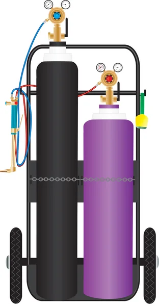 Cortador de acetileno oxi — Vector de stock