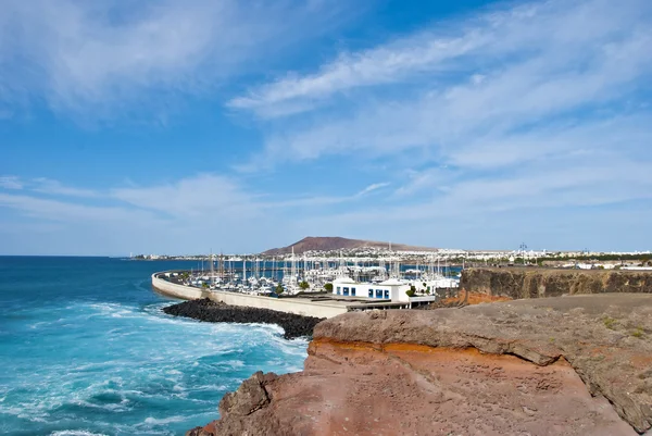 Stormigt hav på playa blanca — Stockfoto