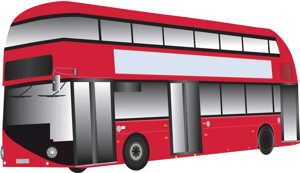 Autobús rojo — Vector de stock