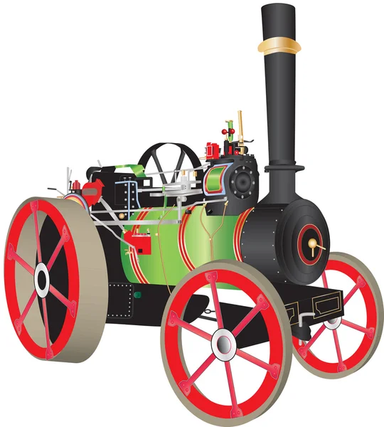 Traction Engine — Stock Vector