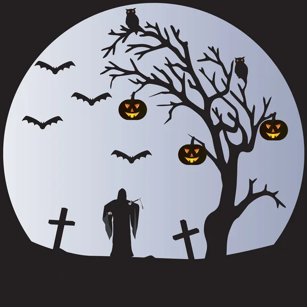 Luna de Halloween — Vector de stock