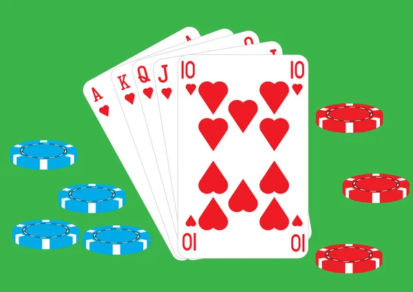 Royal Flush — Stock Vector