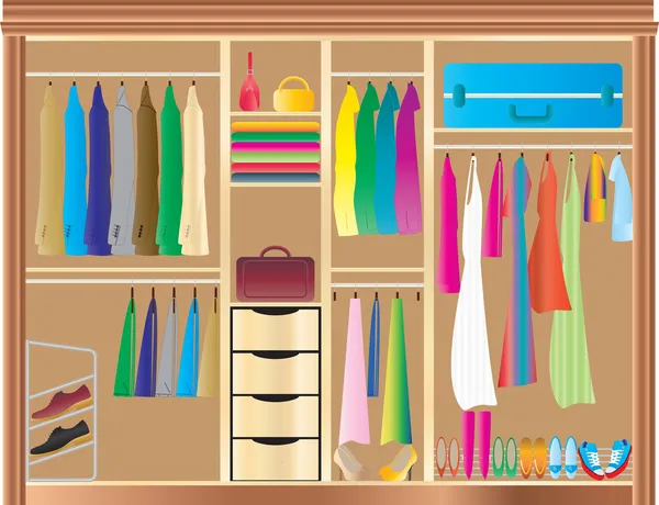 Fitted Wardrobe — Stock Vector