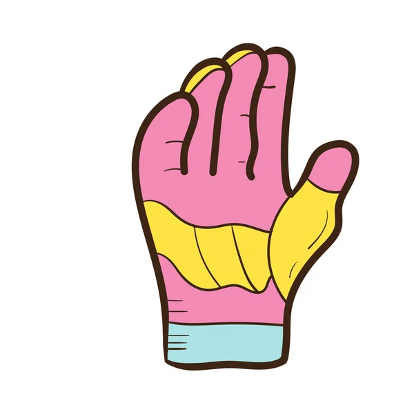 Hand Drawn Winter Gloves Icon Doodle Winter Gloves Vector — Stock Vector