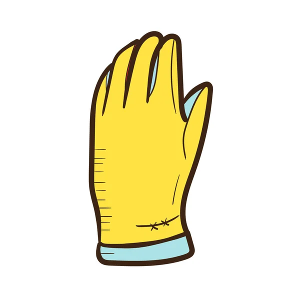 Guantes Snowboard Dibujados Mano Icono Doodle Snowboard Guantes Vector — Vector de stock