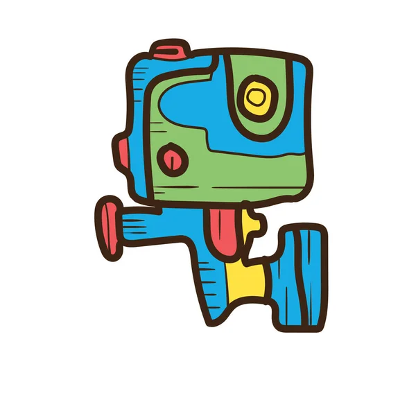 El yapımı kamera simgesi rengi. karalama eylemi kamera vektörü