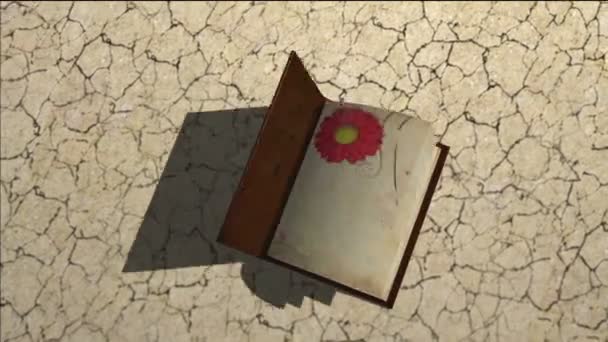 Vieux livre avec pages tournantes, arbre en croissance et herbe 