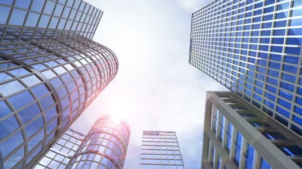 Bâtiments animés en pleine transformation avec oiseaux volants et avions 